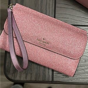 Kate Spade Pink Glitter Wristlet